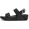 Fitflop Lulu Glitter Back-Strap Sandals, Sandali Donna, Glitter Nero, 37 EU