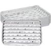 Relaxdays Vaschette in Alluminio per Barbecue, Set da 25, L x P: 34 x 22 cm, Contenitori Rettangolari con Fori, Argento