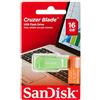 SanDisk SDCZ50C-016G-B35GE 16 GB Cruzer Blade USB Flash Drive - Electric Green