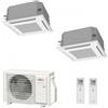 Fujitsu Dual Split Cassetta 7+9 Btu AOYG14KBTA2 AUXG07KVLA AUXG09KVLA Condizionatore KV compatte R-32 2.0+2.5 kW