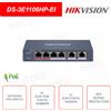 Hikvision DS-3E1106HP-EI - Switch di rete gestito - 4 porte PoE RJ45 100Mbps - 2 porte uplink 100Mbps RJ45