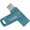 SanDisk Ultra Dual Drive Go 256 GB USB 3.1 Type-C / USB-A Stick Navagio Bay Blau