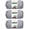 Caron Simply Soft Party Silver Sparkle - 3 confezioni da 85 g, acrilico, 4 medio (pettinato) - 150 m - per lavori a maglia, uncinetto e artigianato