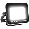 AUXTINGS Faretto LED 10W 1000 Lumen Bianco 6000K,Luminosa Proiettore Faro LED da Esterno per Giardino Corridoio Casa il Parcheggio Del Casa,Impermeabile IP66 230V