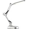 BEL AIR HOME - Lampada da Scrivania LED 10W Articolabile Serie Bridge | 3 Temperature Luce 3000-6500K | Design Moderno per Ufficio, Studio | Metallo (ARGENTO)