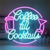 ineonlife Segni al Neon Blu Rosa 'Coffee Till Cocktail' - Led Neon Bar Sign, Lettera Luce al Neon, Caffè Led Segni per Cafe, Restaurant, Party Wall Decor - Regalo