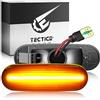 TECTICO LED Indicatore di direzione dinamico laterale Lampade segnalazione compatibile con ABARTH Punto Idea(350) Doblo I Cargo (223) Linea Qubo(225) Multipla(186) Stilo Bipper Nemo Musa(350), 2 pezzi