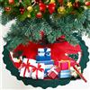 Uten 90 cm Albero di Natale Grembiule, Gonna Chic Pratico Creativo Durevole Albero Base Decorazione Natale Ornamento per le vacanze Festa a casa Albero Gonna Grembiule Tappeto Grembiule