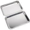 KITCHENATICS KITCHENAIS Set di 2 Teglie da Forno Antiaderenti di Alta Qualità - Vassoio per Biscotti, Teglia 1/8 per Cottura, Vassoi Piccoli Durevoli in Alluminio