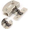 WANLIAN Morsetti di vetro (1 coppia) Cerniere per porte di vetro di armadietti in acciaio inox senza perforazione richiesta (grande)