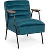 Fashion Commerce Poltrona Octav Blu Pavone