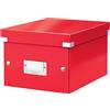 Leitz WOW Gamma Click & Store Scatola Portaoggetti Piccola in Cartone, Formato A5, Rosso, 60430026