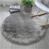 Cumay Faux Pelliccia di Agnello di Pecora Tappeto, Pelliccia Sintetica Decorativa Antiscivolo Yoga tappeti per Salotto da Letto Divano Pavimento (45x45cm, Grigio)