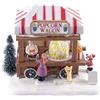 MINIDAHL Case del Villaggio di Natale Illuminate Un LED Villaggio per Le Vacanze di Natale Multicolore con Musica Casa Popcorn del Villaggio di Natale