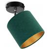 Light Home LH Light-Home Lampade a Parete - Lampadari Moderni Collezione Milano - Applique da Parete Metallo con Paralume - Interni Lampada a Muro - Lampadario da Soffitto Diametro 15cm - Verde con Nero