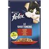 Nestle' Purina Felix Le Ghiottonerie Gusto Manzo/pollo/salmone/tonno Cibo Umido Gatti Adulti Busta 12x85g Nestle'