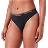 Calvin Klein Donna Perizoma Thong Elasticizzato, Nero (Black), S
