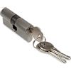 N05 Cilindro serratura a pera per porte 30x30, frizione semplice, bombetta serratura 5 pitoni, camma lunga, 3 chiavi, nichel satinato,