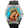 TAPORT® Saint Mary Orologio rotondo al quarzo con cinturino in pelle nera, Cinturino