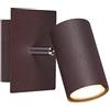 Trio Leuchten 802400124 - Faretto da parete Marley, in metallo, colore: Ruggine 1 x GU10