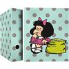 Grafoplás 88172610 Collezione Mafalda Cartella a 4 anelli misti 40 mm, Multicolore, A4