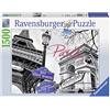 Ravensburger Puzzle Paris, A Parigi, Puzzle 1500 pezzi, Relax, Puzzles da Adulti, Dimensione: 80x60 cm, Stampa di alta qualità, Travel, Viaggi