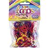 CRAZE loops, 20722 Kreativität 300 Braccialetti Fai da Te, Borsa in Alluminio con Elastici per Anelli, bracciali, collane, Artigianato per Bambini, Diversi Colori, Multicolore