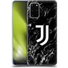 Head Case Designs Licenza Ufficiale Juventus Football Club Nero Marmoreo Custodia Cover in Morbido Gel Compatibile con Samsung Galaxy S20+ / S20+ 5G