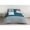 Home Linge Passion Parure copripiumino 3 pezzi 220 x 240 100% cotone 57 fili Tilt Abete Celadon (HP-62558)