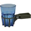 Angerer Porta Bevande per Dondolo con Tubo Quadrato Champagne, Bicchiere Blu