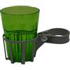 Angerer Porta Bevande per Dondolo Argento, Bicchiere Verde