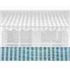 Angerer Paravista per Balcone Design Blu-Bianco, 90 cm, Lunghezza: 8 Metro