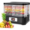 Meykey Essiccatore con regolatore di temperatura, Essiccatore per alimenti, Disidratatore elettrico da 400 W, con indicatore di tempo, timer e regolazione della