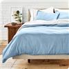 Bare Home Set Copripiumino 240 x 240 cm - Copripiumino in Microfibra 240 x 220 e 2 Federe (240 x 220/80 x 80 x 2, Azzurro)