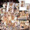Piacolnic 400 Pezzi Vintage Scrapbooking Kit, Aesthetic Accessori Set, Adesivi Decorativi Stickers Vintage Carta Decorativa Regalo per Fai da Te Diario Album Calendario