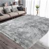 ASIinnsy Tappeto Moderno Grigio Morbido Soffice Antiscivolo per Soggiorno e Camera da Letto (200 x 250 cm, Bianco Grigio)