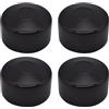 SKIR'CO (4 pezzi) Tappi per pali di recinzione, rotondi, 60 mm, in plastica nera, per pali di recinzione rotondi, coperture per pali di recinzione, colore nero RAL 9005