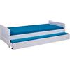 Inter Link Letto a scomparsa Letto a cassetti Letto con contenitore Letto in legno massiccio 90 x 200 cm 2 letti Con rete a doghe Verniciato bianco Surf