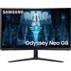 Samsung Monitor Gaming Odyssey Neo G8 (S32BG850), Curvo (1000R), 32'', 3840x2160 (UHD 4K), Mini-LED, HDR2000, VA, 240 Hz, 1 ms (GtG), Freesync Premium Pro, HDMI, USB, Display Port, Ingresso Audio, HAS