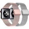 Meliya Cinturino Compatibile per Apple Watch Cinturino 44mm 42mm 45mm 40mm 38mm 41mm Series 8 7 6 5 4 3 2 1 SE, Cinturino in Metallo Milanese a Acciaio Inossidabile Cinturini