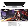 ITBT Honkai Impact 3rd. Tappetino per XXL Mouse da Gioco - Gaming Mousepad Extra Grande 900 x 400mm - Pad 3mm con Base in Gomma Antiscivolo - Spessore 3mm Anime Tappetino Mouse, H