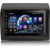 Erisin 8-Core 4GB + 64GB Android 14 Autoradio Bluetooth GPS Navigatore per FIAT DUCATO CITROEN JUMPER PEUGEOT BOXER Supporta DAB+ CarPlay Wireless Android Auto USB FM Wifi DSP OBD2 RDS USB Canbus