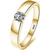 CXWK con Certificato Originale in Oro Bianco 18 carati Anello di Lusso Lab Diamond FEDI Nuziali da Sposa