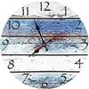 LOHAS Home 30cm Orologio da parete retrò Vintage Decor Silent Non Ticking Orologi al quarzo (Riva del mare)