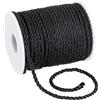 PH PandaHall 3mm 30m Rivestimento In Corda Nera Intrecciata Cordone Intrecciato A 3 capo con Bobina Raso Decorativo Ritorto Corda Milanese per La Decorazione Domestica Cavo D'Onore di Laurea