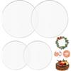 Jinsion 4 Pezzi Base per Torta in Acrilico-15cm e 20cm,Vassoio per Torta Riutilizzabile, Piatti Rotondi Disco Torta Trasparenti Dischi di Acrilico per Torte Rotondi per Servire Torte, Pittura ,Spessore 2 mm