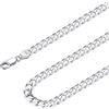 Suplight Collana Uomo Argento 925 Vero a Catena Cubana Catenina Argento Uomo e Donna Larghezza 5mm Lunghezza 46cm Collana Catena Corta Girocollo Donna con Confezione Regalo