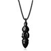 COAI Pendente Vajra in Ossidiana Nera, Collana Pendente Unisex Regolabile in Pietre Naturali