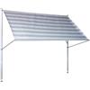 Angerer Tenda da Sole Premium a Strisce, 150 cm, Colore: Grigio Chiaro