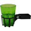 Angerer Porta Bevande per Dondolo con Tubo Quadrato Grigio, Bicchiere Verde